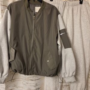 Olive Green Bomber Jacket